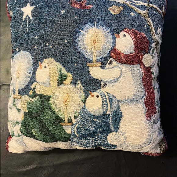 unbranded Other - Christmas “Oh Come All Ye Faithful” Pillow featuring Snowman Family